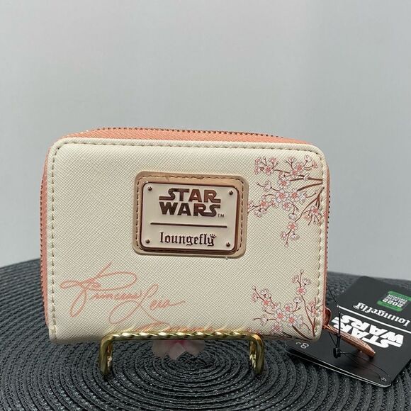 Loungefly Star Wars Princess Leia Floral Small Zip Wallet NWT - Picture 5 of 6